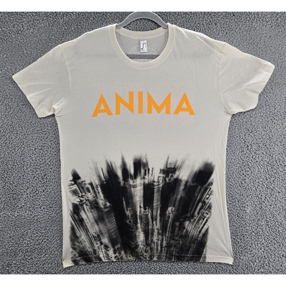 Thom Yorke Anima Shirt Mens Large Beige Black Modern Boxes Project Graphic Tee
